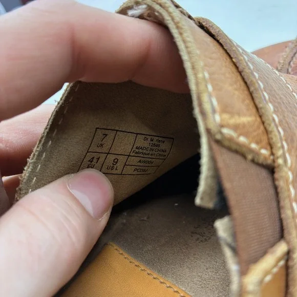 Dr Martens Clogs Women's 9 Brown Leather Buckle Slip On Chunky Mules Y2K - Picture 8 of 8